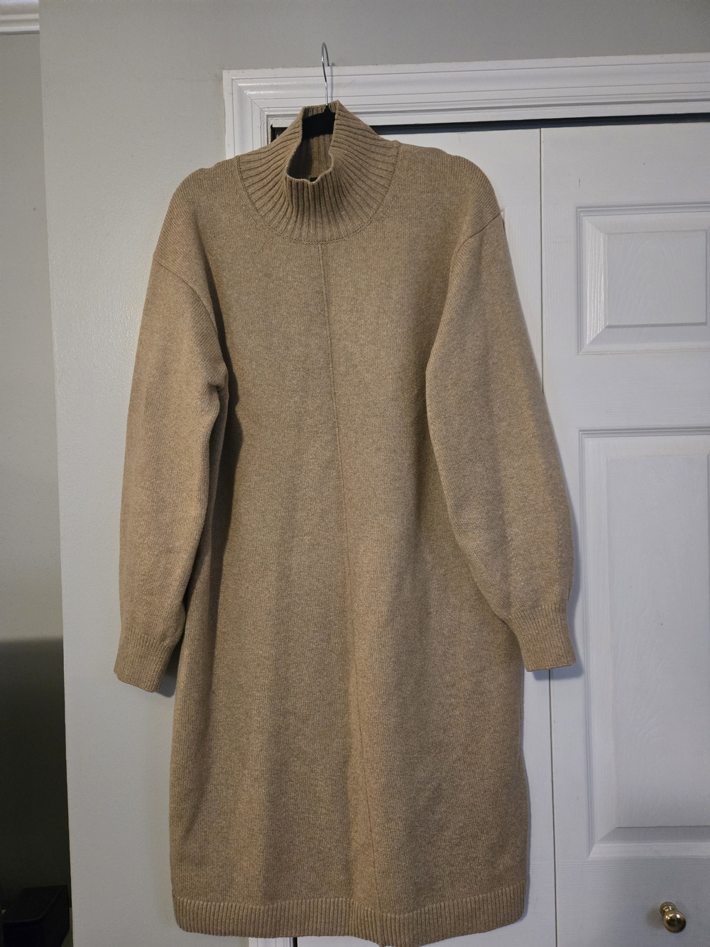 Banana Republic Camel Turtleneck Sweater Dress